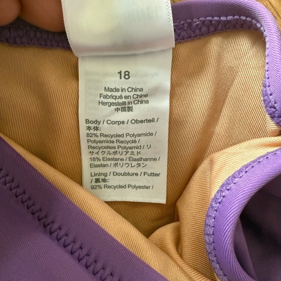 J Crew Bow One shoulder- One Piece- purple - Picture 4 of 7